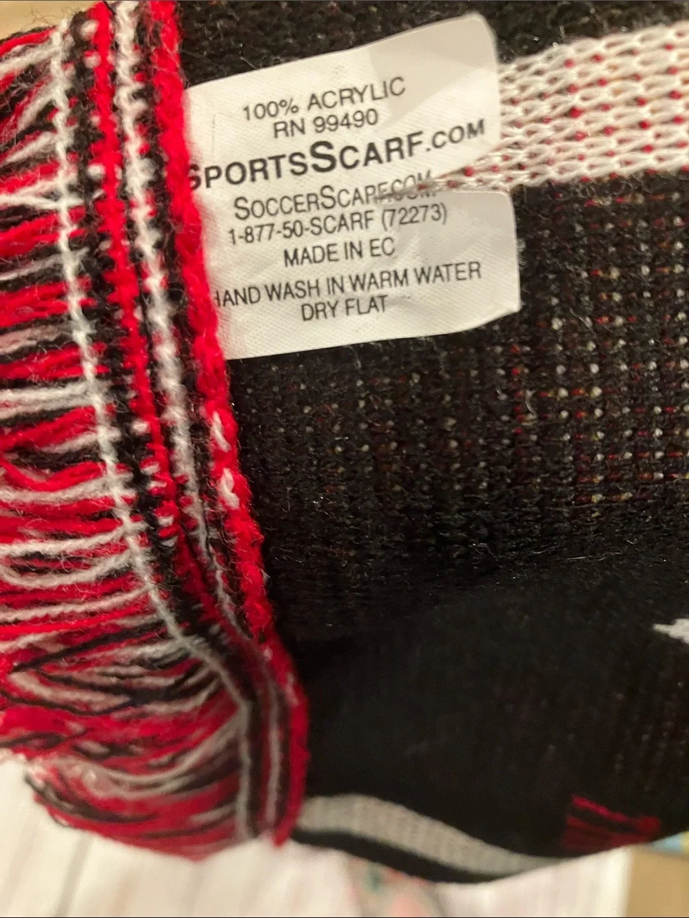 D.C. United Soccer Scarf - Red & Black